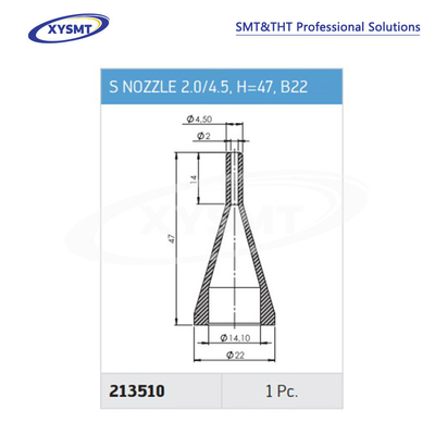 213510 S NOZZLE 2.0-4.5 H=47 B22 para pieza de repuesto de la máquina de soldadura Ersa