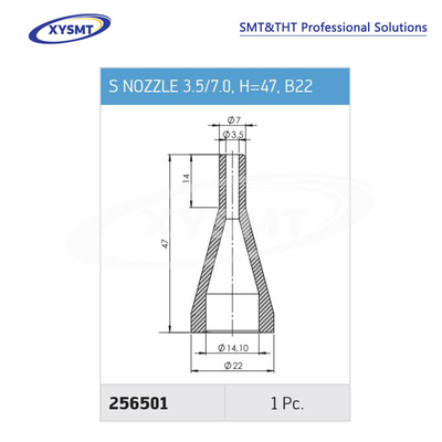 256501 S NOZZLE 3.5-7.0 H=47 B22 para la máquina de soldadura Ersa pieza de repuesto