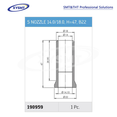 190959 S NOZZLE 14.0-18.0 H=47 B22 para Ersa Pieza de repuesto de máquina de soldadura