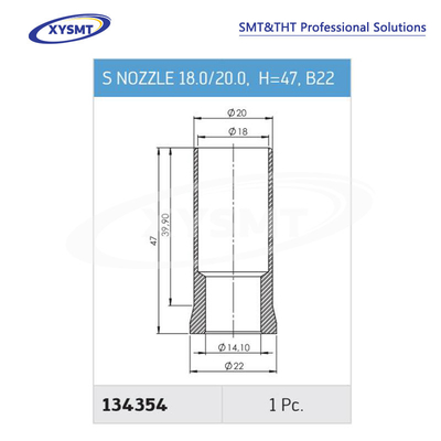 134354 S NOZZLE 18.0-20.0 H=47 B22 para Ersa pieza de repuesto de máquina de soldadura