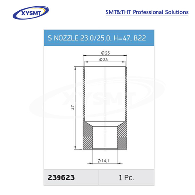 239623 S NOZZLE 23.0-25.0 H=47 B22 para Ersa Pieza de repuesto de soldadoras