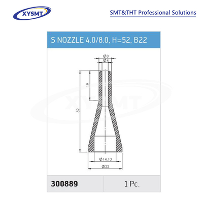 300889 S NOZZLE 4.0-8.0 H=52 B22 para pieza de repuesto de la máquina de soldadura Ersa