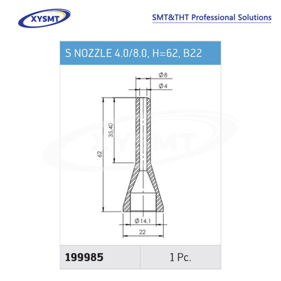 199985 S NOZZLE 4.0-8.0 H=62 B22 para pieza de repuesto de la máquina de soldadura Ersa