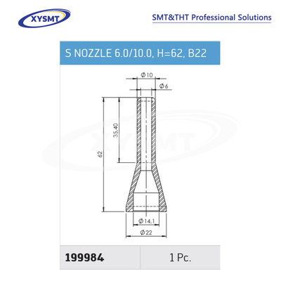199984 S NOZZLE 6.0-10.0 H=62 B22 para Ersa pieza de repuesto de soldadora