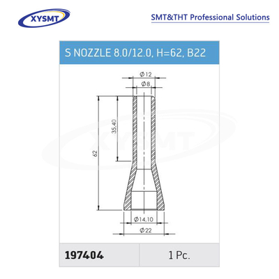 197404 S NOZZLE 8.0-12.0 H=62 B22 para Ersa Pieza de repuesto para soldadoras