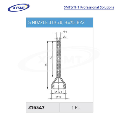 216347 S NOZZLE 3.0-6.0 H=75 B22 para pieza de repuesto de la máquina de soldadura Ersa