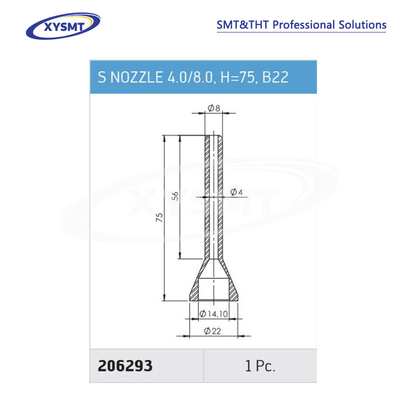 206293 S NOZZLE 4.0-8.0 H=75 B22 para pieza de repuesto de la máquina de soldadura Ersa