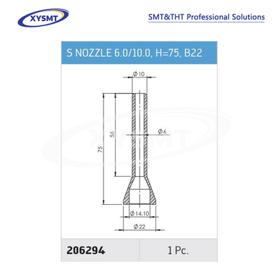 206294 S NOZZLE 6.0-10.0 H=75 B22 para Ersa pieza de repuesto de soldadora
