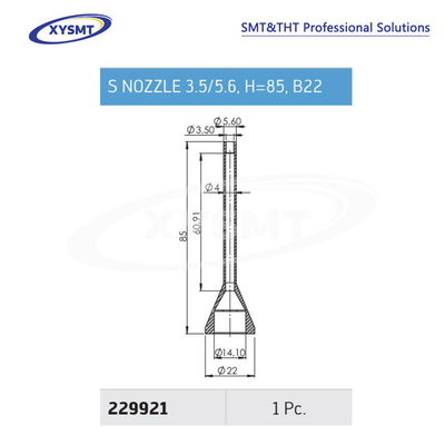 229921 S NOZZLE 3.5-5.6 H=85 B22 para pieza de repuesto de la máquina de soldadura Ersa