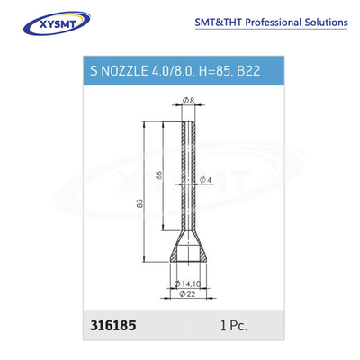316185 S NOZZLE 4.0-8.0 H=85 B22 para la soldadora Ersa pieza de repuesto