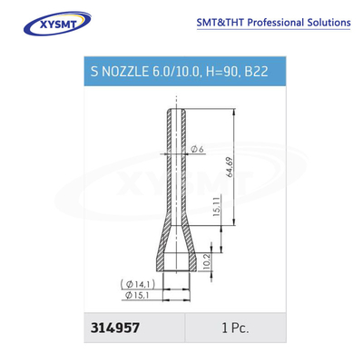 314957 S NOZZLE 6.0-10.0 H=90 B22 para pieza de repuesto de la máquina de soldadura Ersa