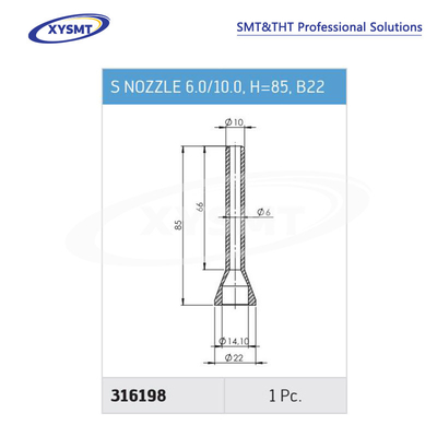 316198 S NOZZLE 6.0-10.0 H=85 B22 para la soldadora Ersa pieza de repuesto