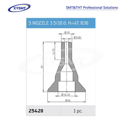 25420 S NOZZLE 3.5-10.0 H=47 B36 para pieza de repuesto de la máquina de soldadura Ersa