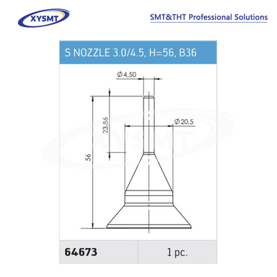 64673 S NOZZLE 3.0-4.5 H=56 B36 para la soldadora Ersa pieza de repuesto