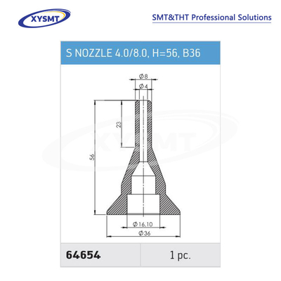 64654 S NOZZLE 4.0-8.0 H=56 B36 para Ersa pieza de repuesto de máquina de soldadura