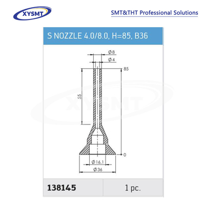 138145 S NOZZLE 4.0-8.0 H=85 B36 para Ersa pieza de repuesto de máquina de soldadura